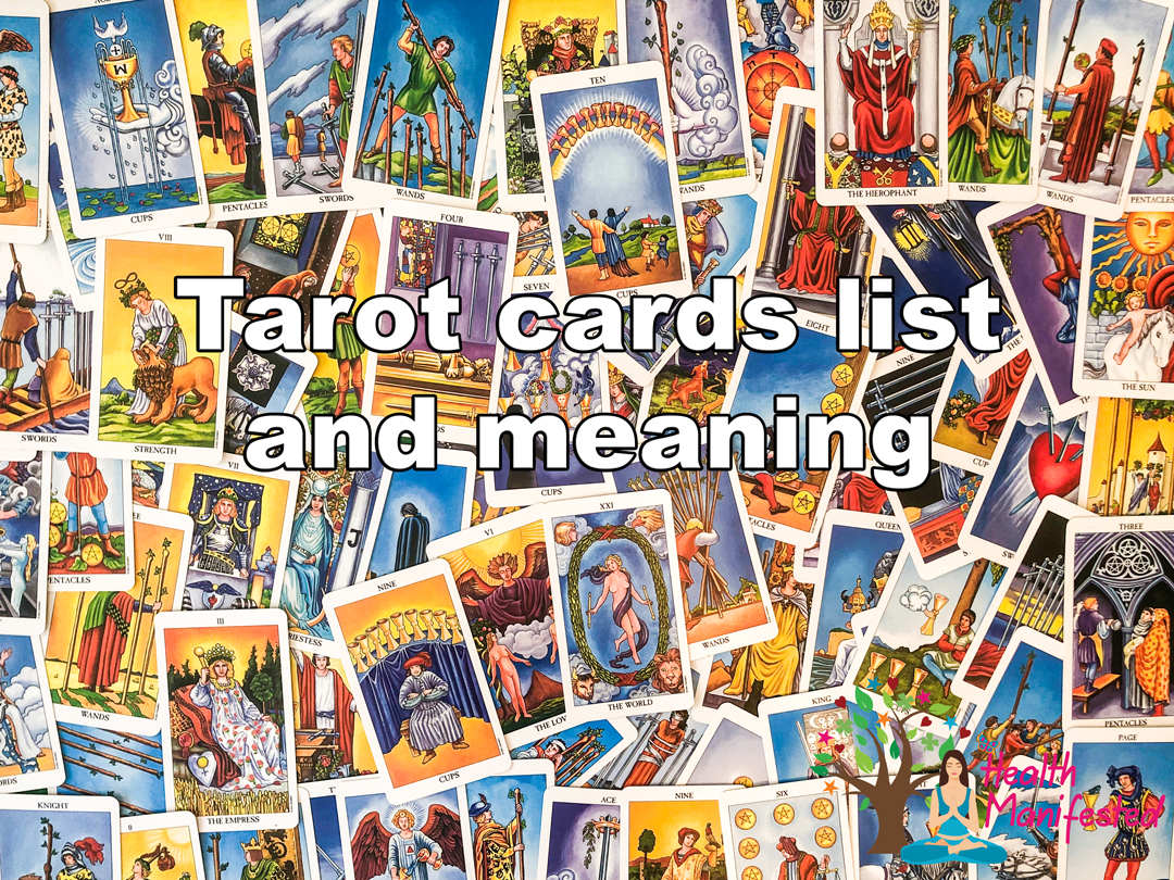 tarot card meanings list