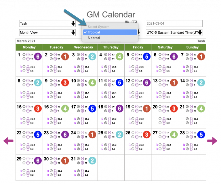 Tropical and Sidereal Human Design Calendar Health Manifested